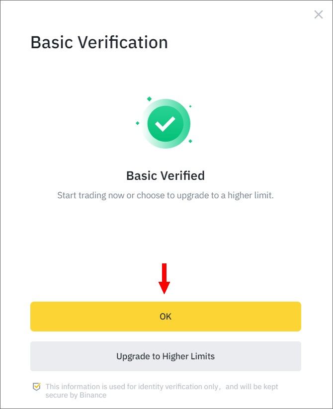 how to verify binance
