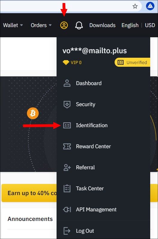 binance verification email