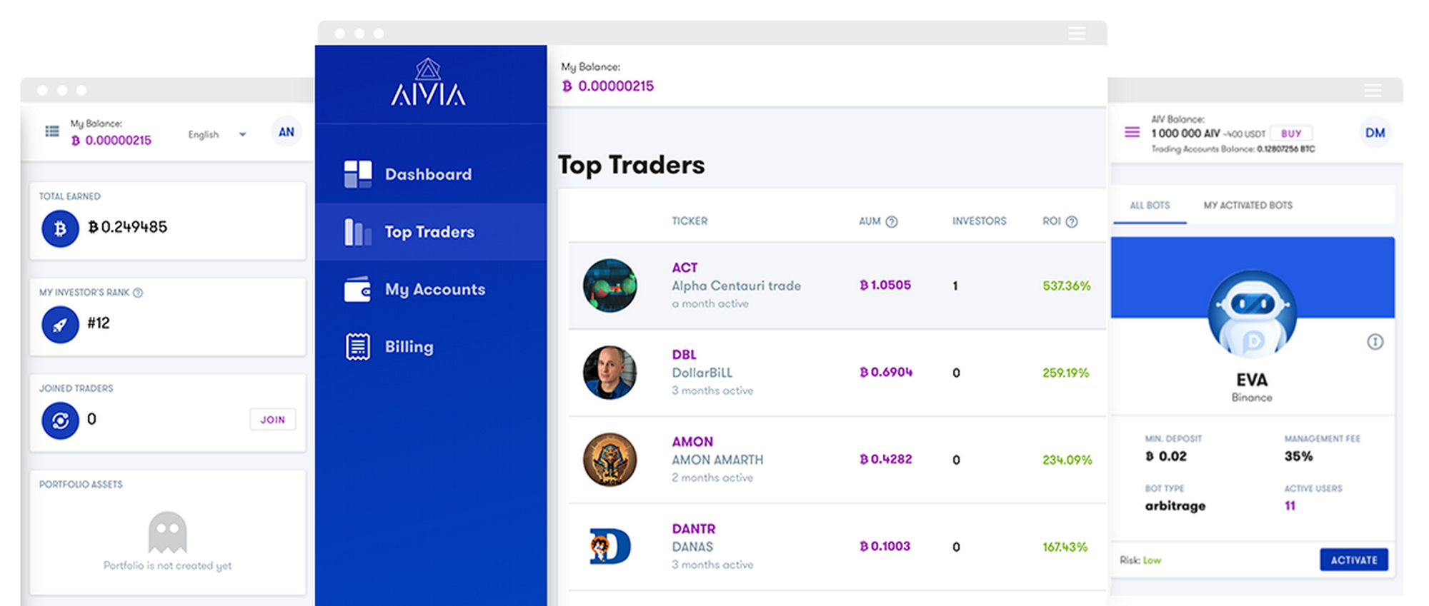 Мы запустили инвестиционную площадку AIVIA для крипто активов